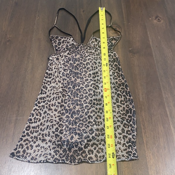 The Pleasure Company leopard babydoll with matching panties G-string - Picture 2 of 8